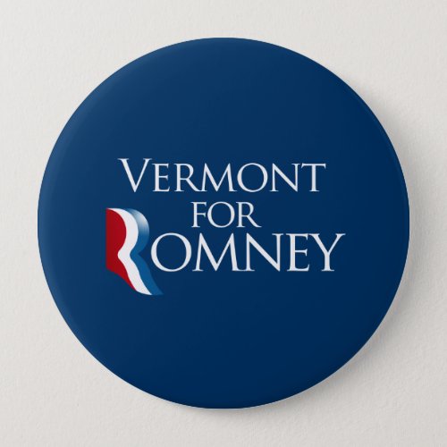 Vermont for Romney _png Pinback Button
