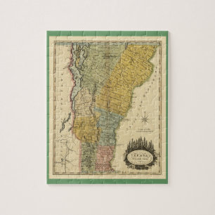 Vermont, From actual Survey - Vintage 1814 Map Jigsaw Puzzle