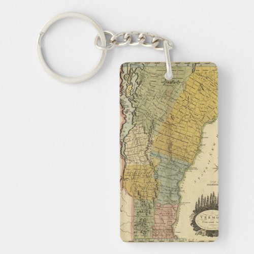 Vermont From actual Survey _ Vintage 1814 Map Keychain