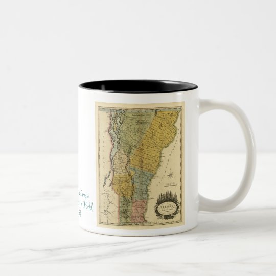 Vermont, from actual Survey - Vintage 1814 Map Two-Tone Coffee Mug