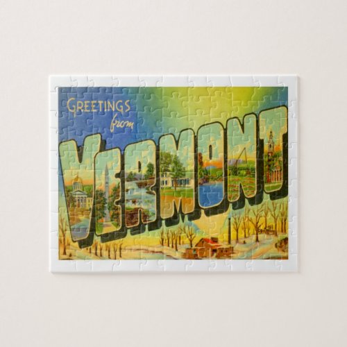 Vermont Greetings From US States Jigsaw Puzzle