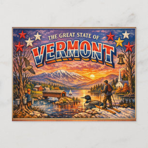 Vermont Greetings Postcard 