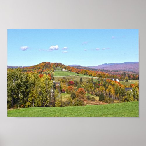 Vermont Hillside in Autumn Poster