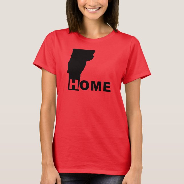Vermont Home Away From State T-Shirt Tees (Front)