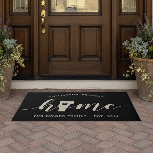 Vermont Home State Personalized Doormat