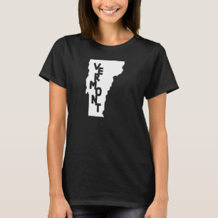 Vermont Home Us State Map T-Shirt