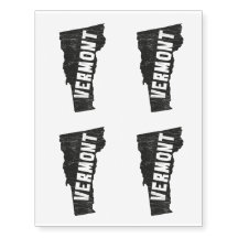 Vermont Home Vintage Map Silhouette