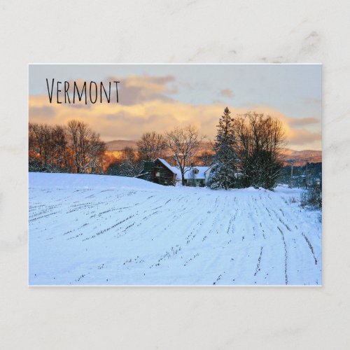 vermont house postcard