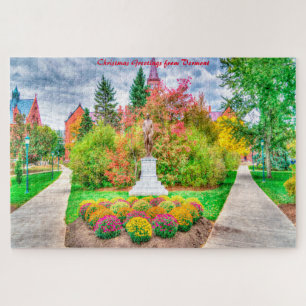 Vermont in the  Fall.Christmas Greetings Jigsaw Puzzle