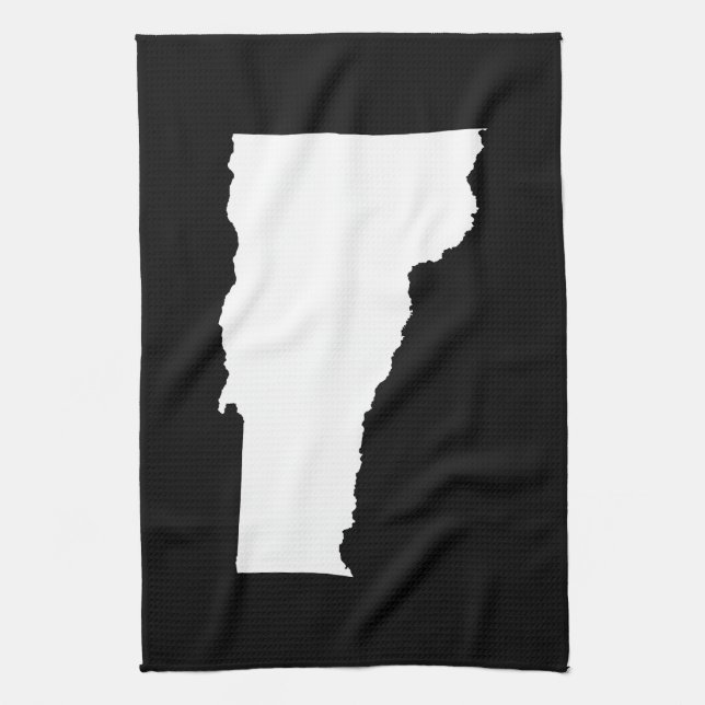 Vermont in White and Black Towel (Vertical)