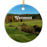 Vermont Landscape Ceramic Ornament