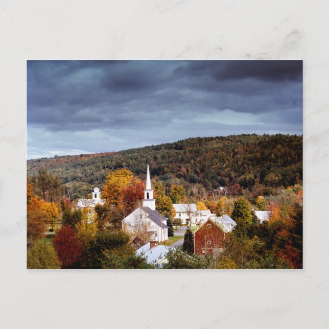 Vermont landscape, colors of autumn postcard (Front)