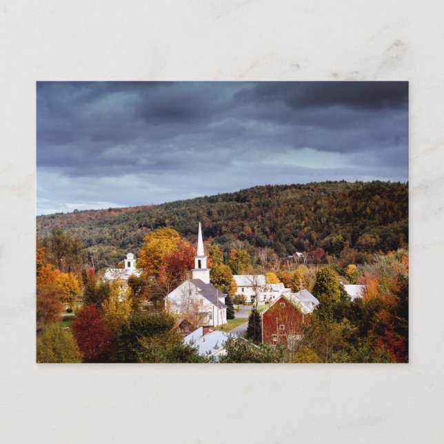 Vermont landscape, colors of autumn postcard (Front)