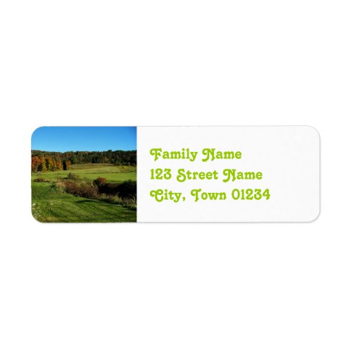 Vermont Landscape Label