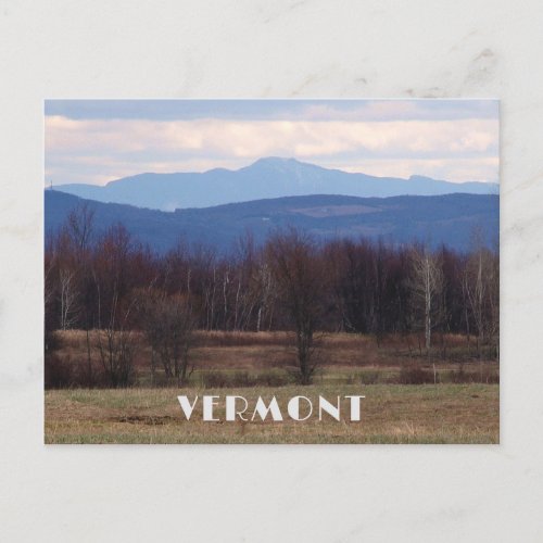 Vermont Landscape Scene Photo with Mountains Postcard