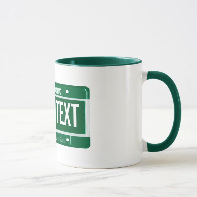 Vermont license plate mug (Right)