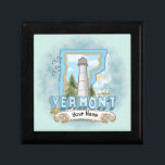 Vermont Lighthouse Gift Box<br><div class="desc">Vermont Lighthouse gift box by ArtMuvz Illustration. Matching Lighthouse apparel, Light house t-shirts, Lighthouses gifts. Lighthouse t-shirt, nautical and birthday gifts, lighthouse collector apparel. Lighthouse gifts are a great way to show someone you care, especially if they love the ocean, the coast, or lighthouses themselves. Lighthouses are iconic symbols of...</div>