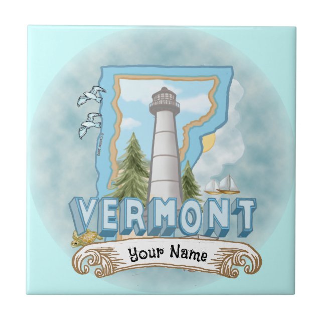 Vermont Lighthouse Tile (Front)