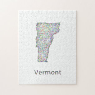 Vermont map jigsaw puzzle