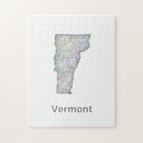 Vermont map jigsaw puzzle