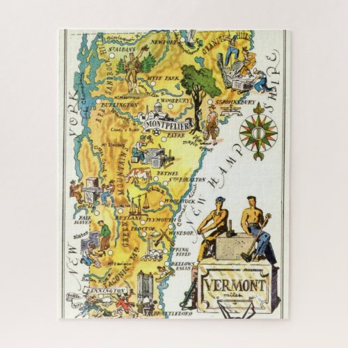 Vermont Map Jigsaw Puzzle