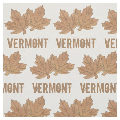 Vermont Maple Leaf Leaves Sugar Candy VT Foodie Fabric