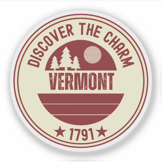 Vermont Maple Syrup - VT Souvenir Gift Sticker (Front)