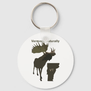Vermont moose keychain