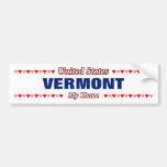 [ Thumbnail: Vermont - My Home - United States; Hearts Bumper Sticker ]