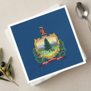 Vermont Napkins, Vermont Flag party Napkins
