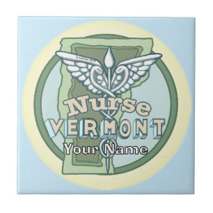 Vermont Nurse Caduceus Ceramic Tile
