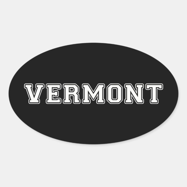 Vermont Oval Sticker (Front)