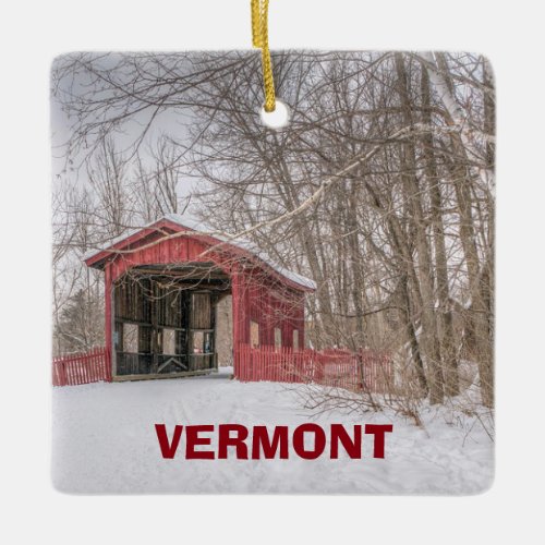 Vermont Panoramic Christmas Ornament