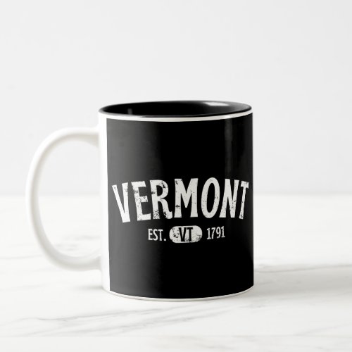 Vermont Retro Vintage VT Two_Tone Coffee Mug