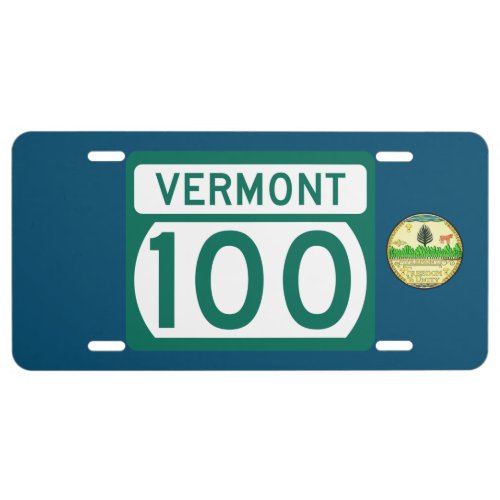 Vermont Route 100 License Plate