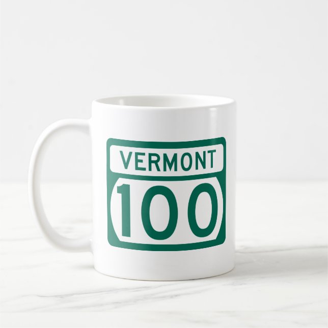 Vermont Route 100 road sign Coffee Mug (Left)