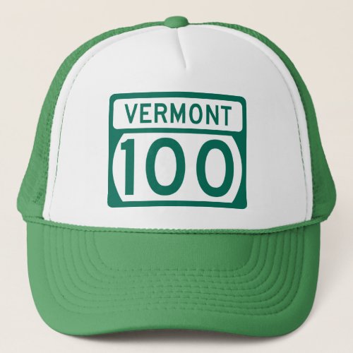 Vermont Route 100 road sign Trucker Hat