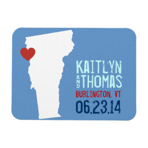 Vermont Save the Date - Customizable City Magnet