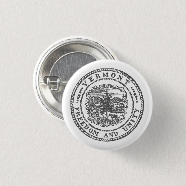 Vermont Seal Pinback Button (Front & Back)