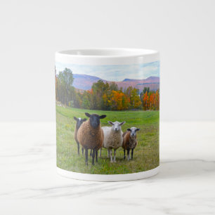 Vermont Sheep in Autumn Giant Coffee Mug