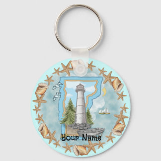 Vermont Shells Lighthouse keychain 