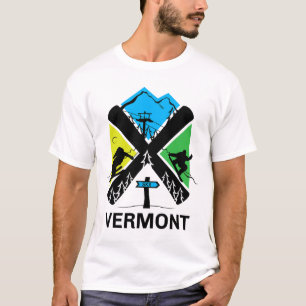 Vermont Ski T Shirt - Skiing And Snowboard Accesso