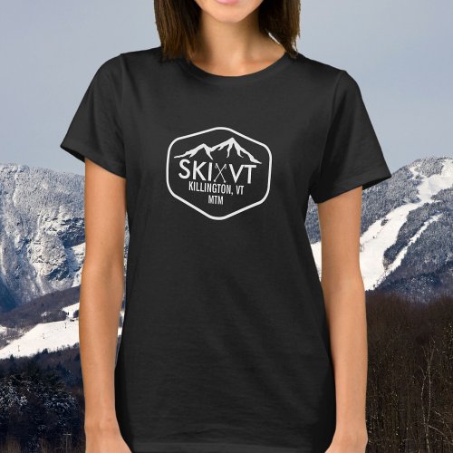 Vermont Skiing Killington Stowe Okemo Sugarbush T_Shirt