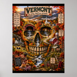 Vermont Skull Art Print   State of Mind