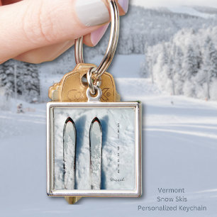 Vermont Snow Ski Snow Bound Keychain