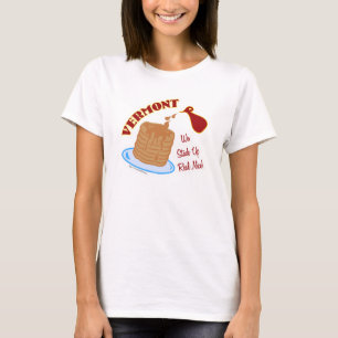 Vermont Stacks Up Fun Cartoon Travel Design T-Shirt
