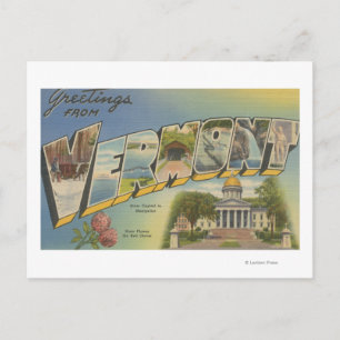 Vermont (State Capital/Flower) - Postcard