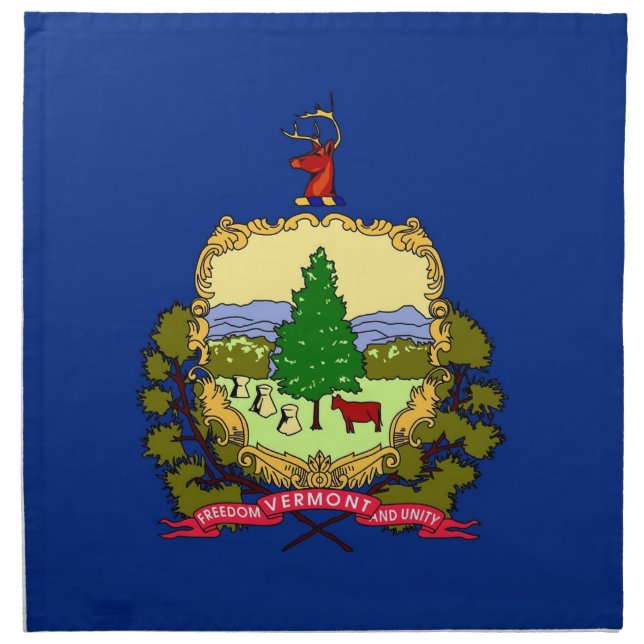 Vermont State Flag American MoJo Napkin (Front)