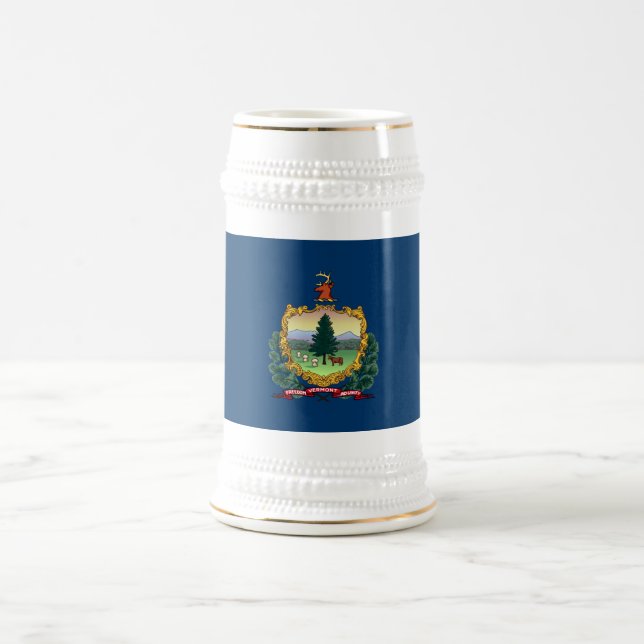 Vermont State Flag Beer Stein (Center)