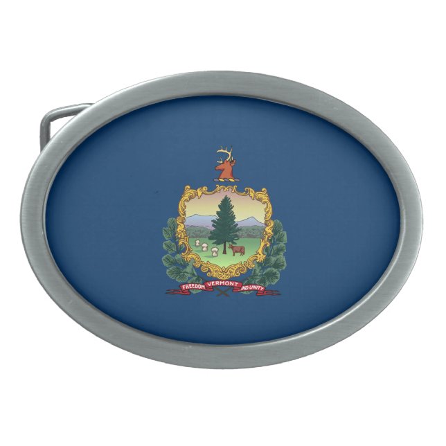 Vermont State Flag Belt Buckle (Front)
